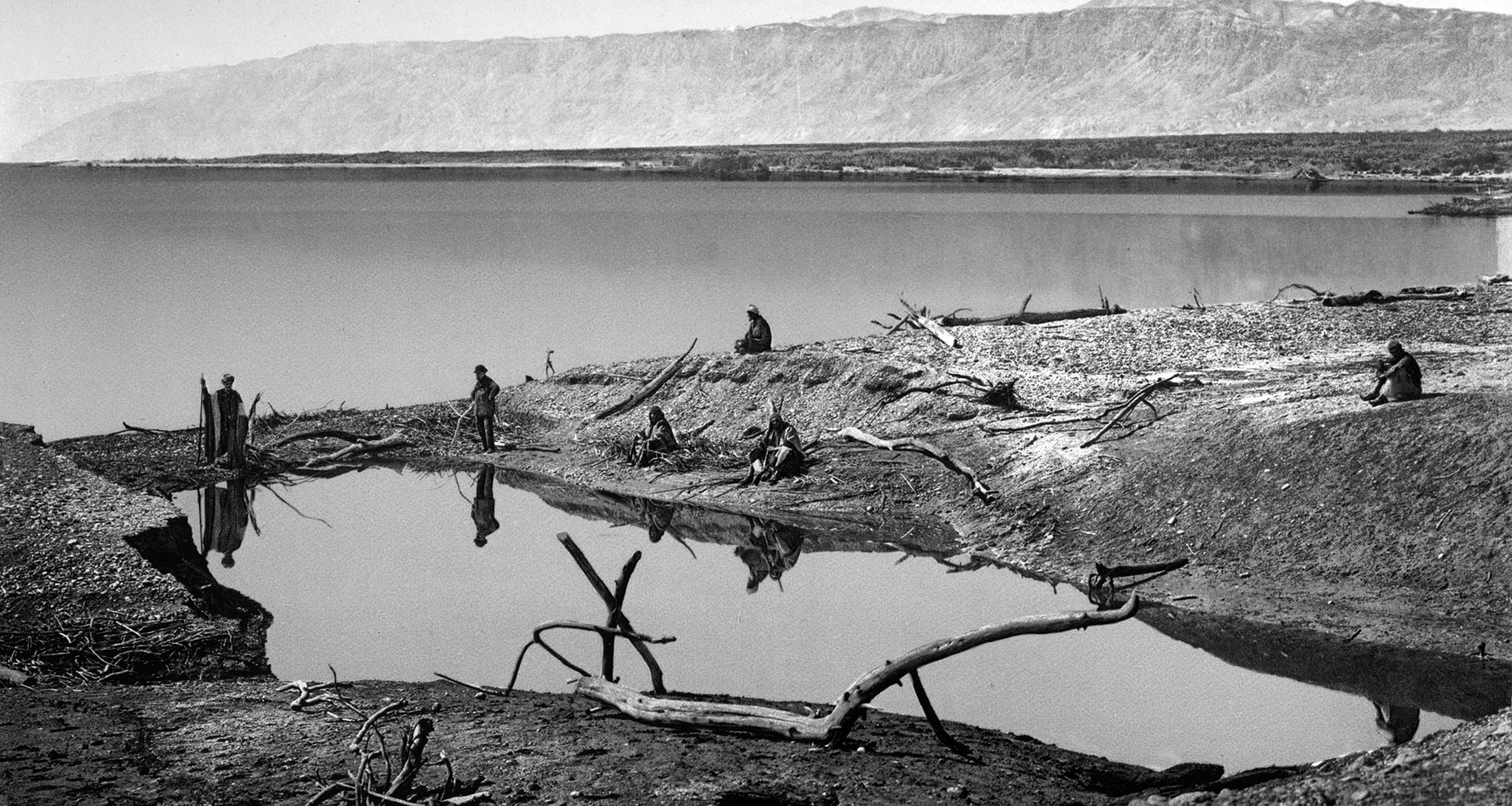 The northern shore of the Dead Sea, 1920s. (Matson Collection, Library of Congress)